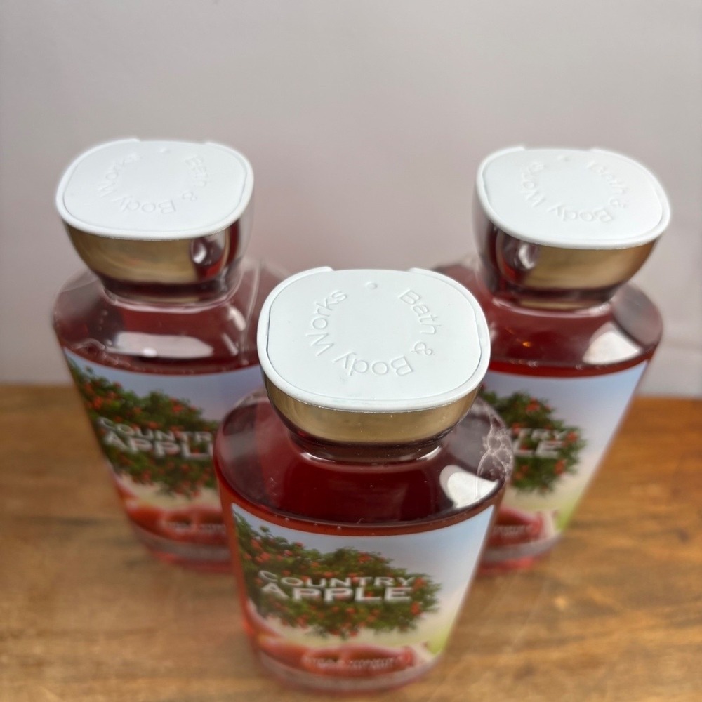 Lot of 3 Bath & Body Works Country Apple Shower Gel 10 fl oz new - Picture 2 of 5